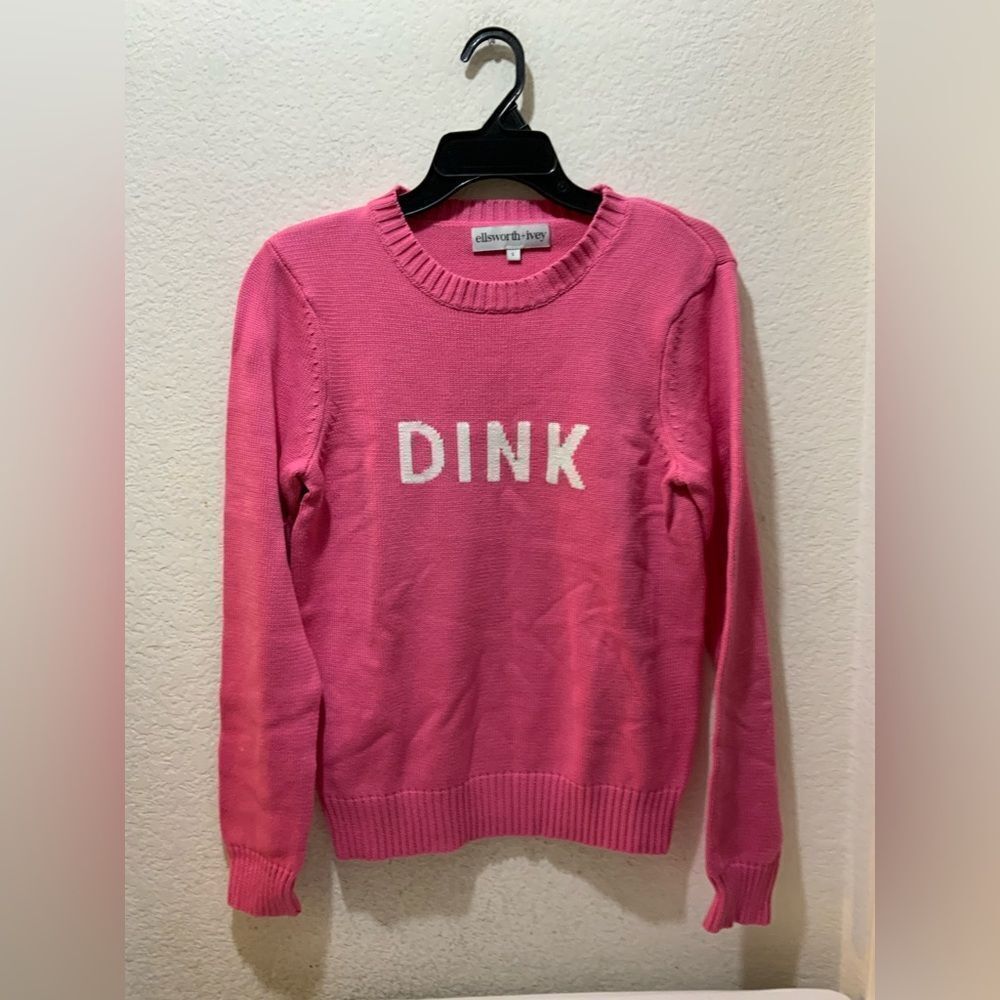 Ellsworth + Ivey crewneck sweater women pink “DINK” size S